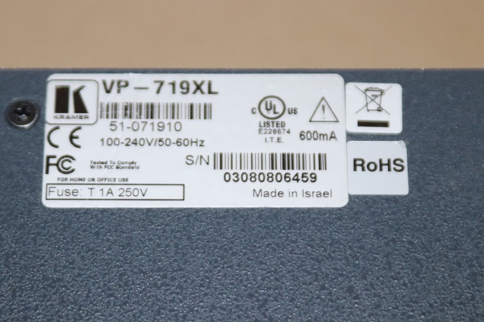 Kramer VP-719xl Presentation Switcher/Scaler