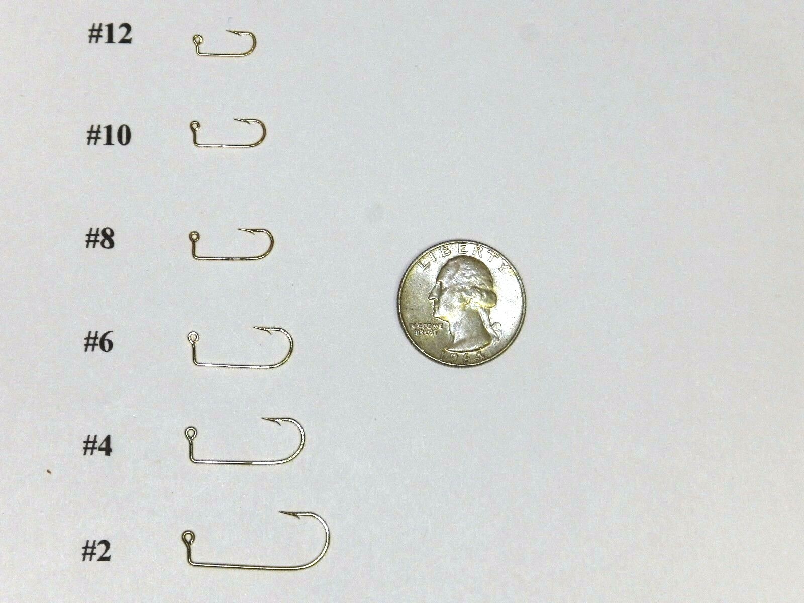 100 EAGLE CLAW 575 Gold 90 Degree Aberdeen Jig Hooks DO IT Molds