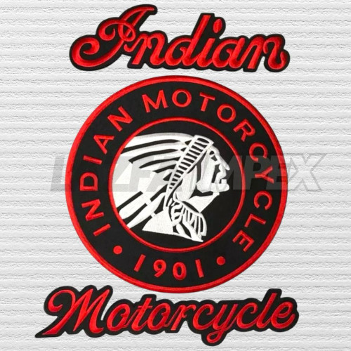 Indian Motorcycles 1901 Embroidery Set 3 Pcs Iron On Sew On Ship From USA