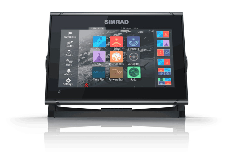 Simrad GO9 XSE 9" GPS Chartplotter Fishfinder + Transducer Touchscreen WiFi CMAP