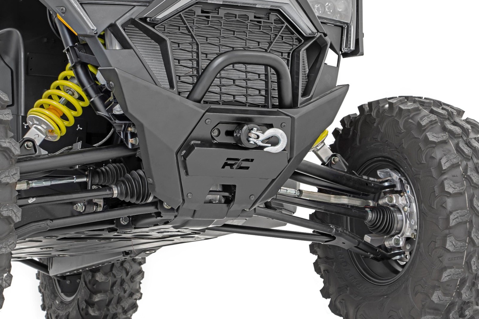 Rough Country 93063 Front Winch Mount Kit Black for Polaris RZR PRO XP