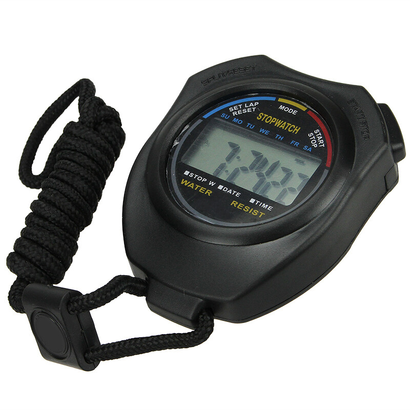Stopwatch Digital LCD Sports Counter Timer Watch Handheld Countdown Stop Timer