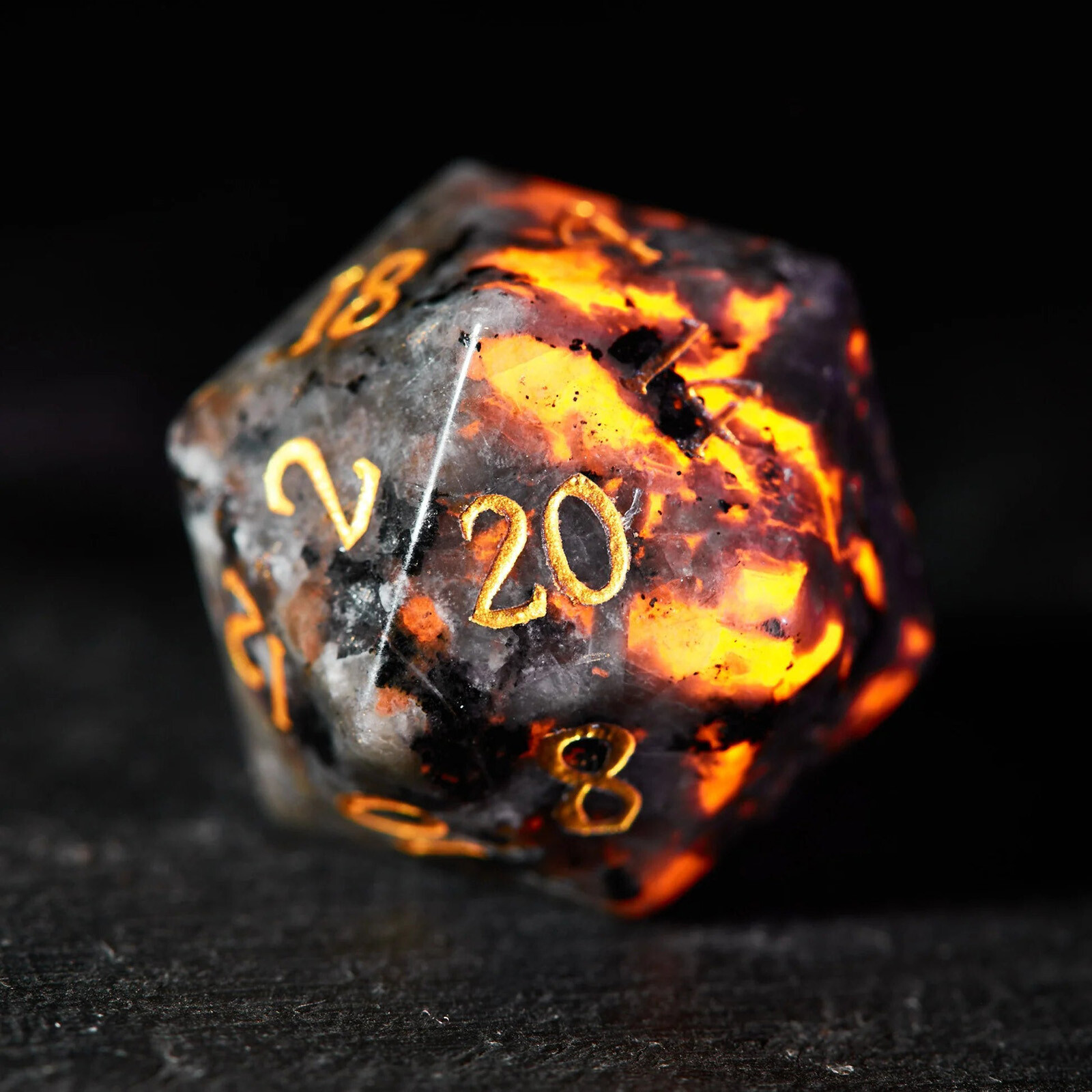 Polyhedral Dice Set DND Frame Gemstone 7 Die Dungeons and Dragons RPG Game d20