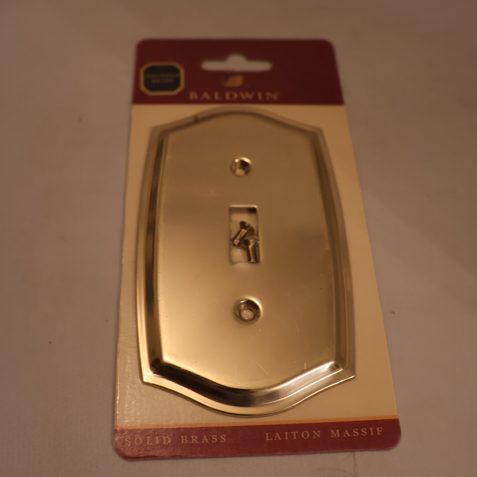 Baldwin Brass Colonial Design Single Wall Switch Plate – New
