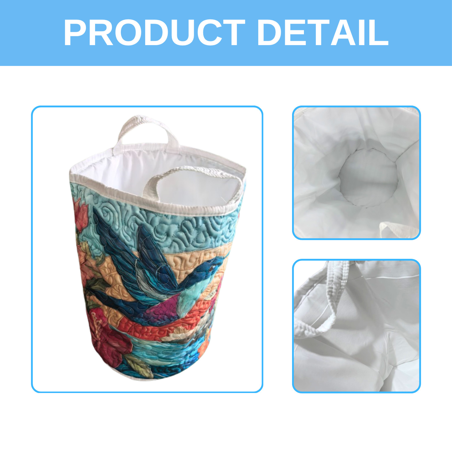 Pine Forest Quilted Laundry Basket Evergreen Tree Storage Hamper Woodland Bin