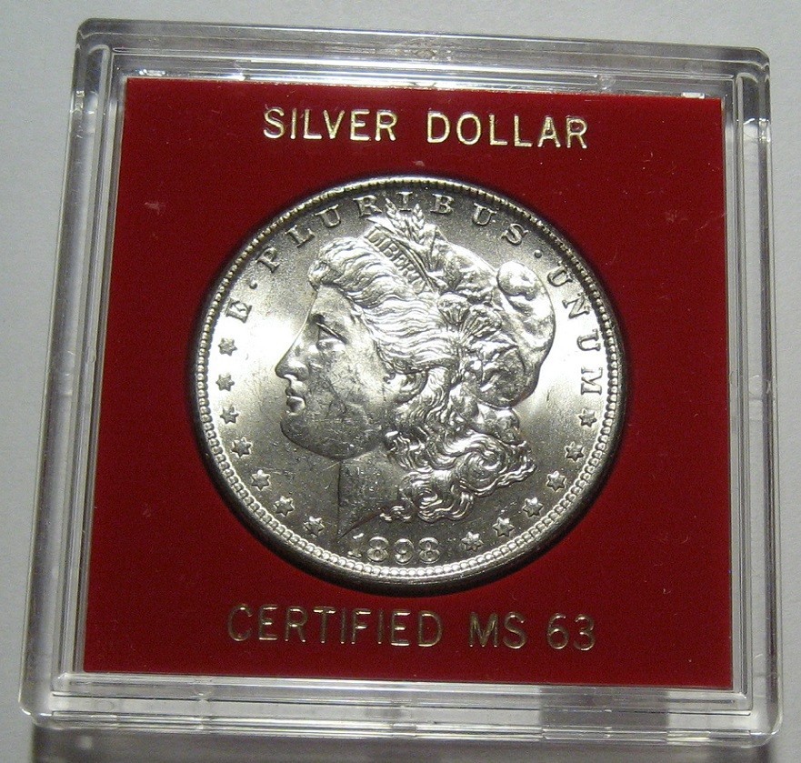 = 1898-O BU+ MORGAN Dollars, In a Nice Red Holder, FREE Shipping