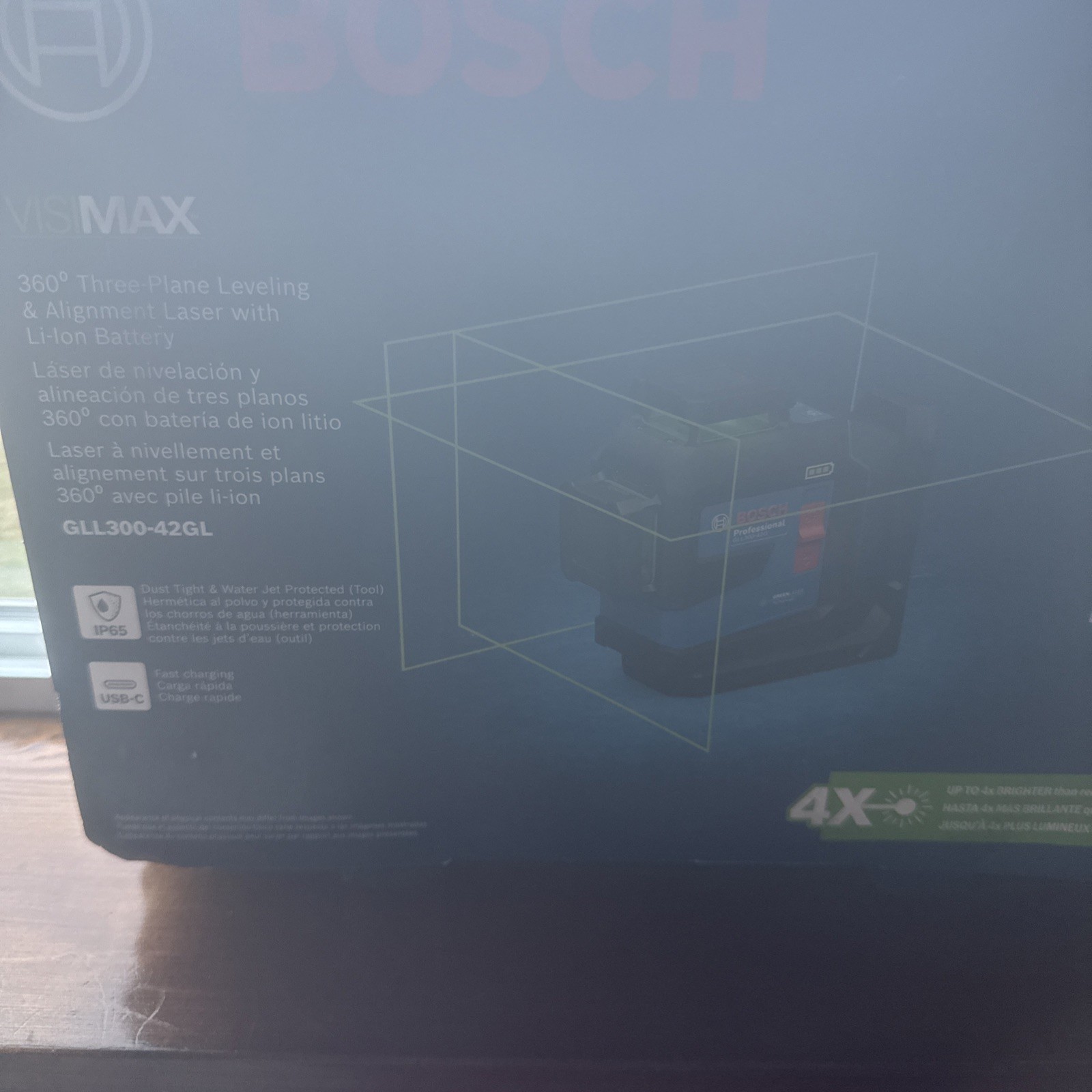 Bosch GLL300-42CGL Green Laser 360 Degree 3 Plane Leveling & Alignment Laser NEW