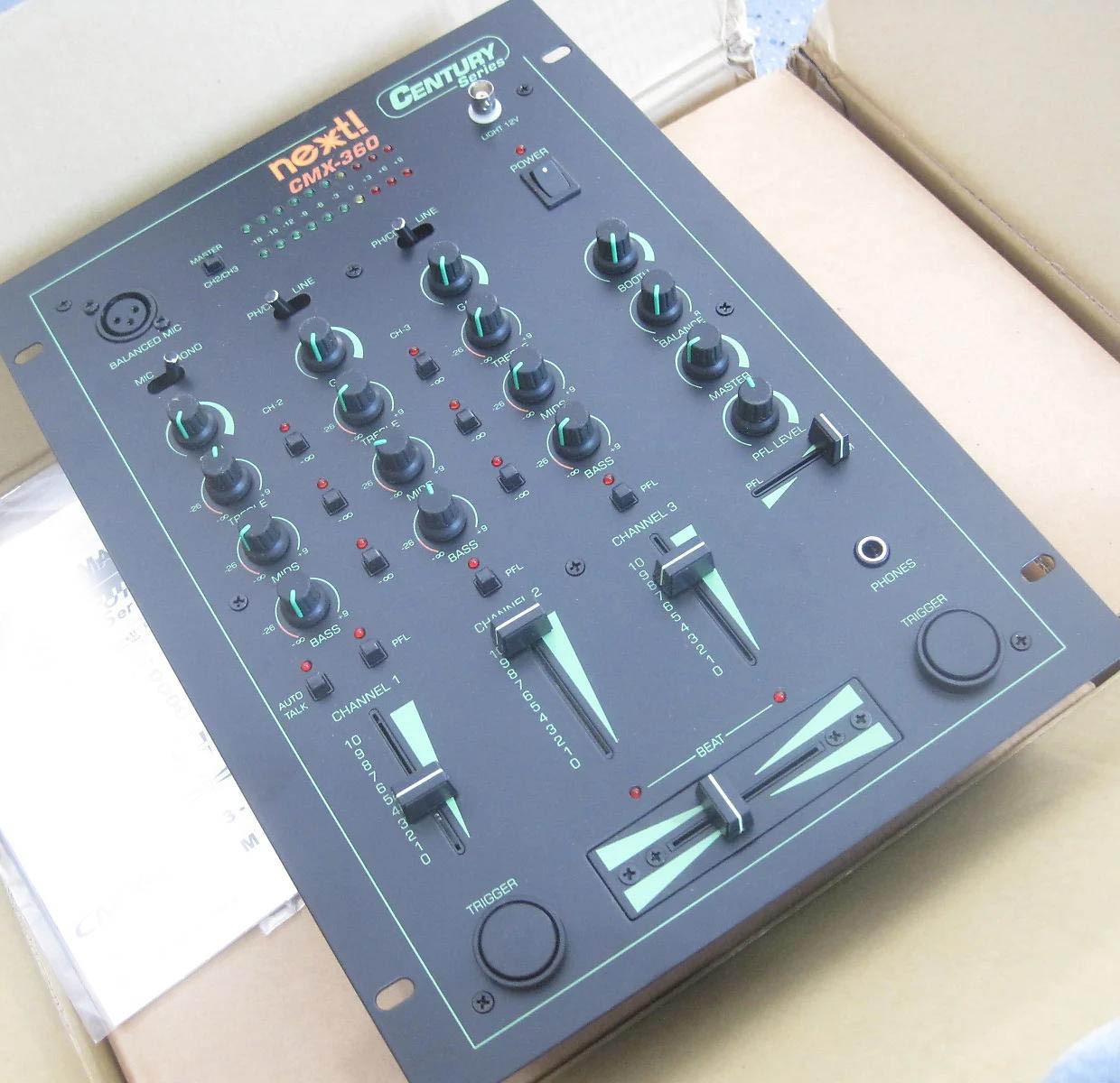 next! Century Series CMX-360 10" Stereo PreAmp 3-channel DJ Mixer