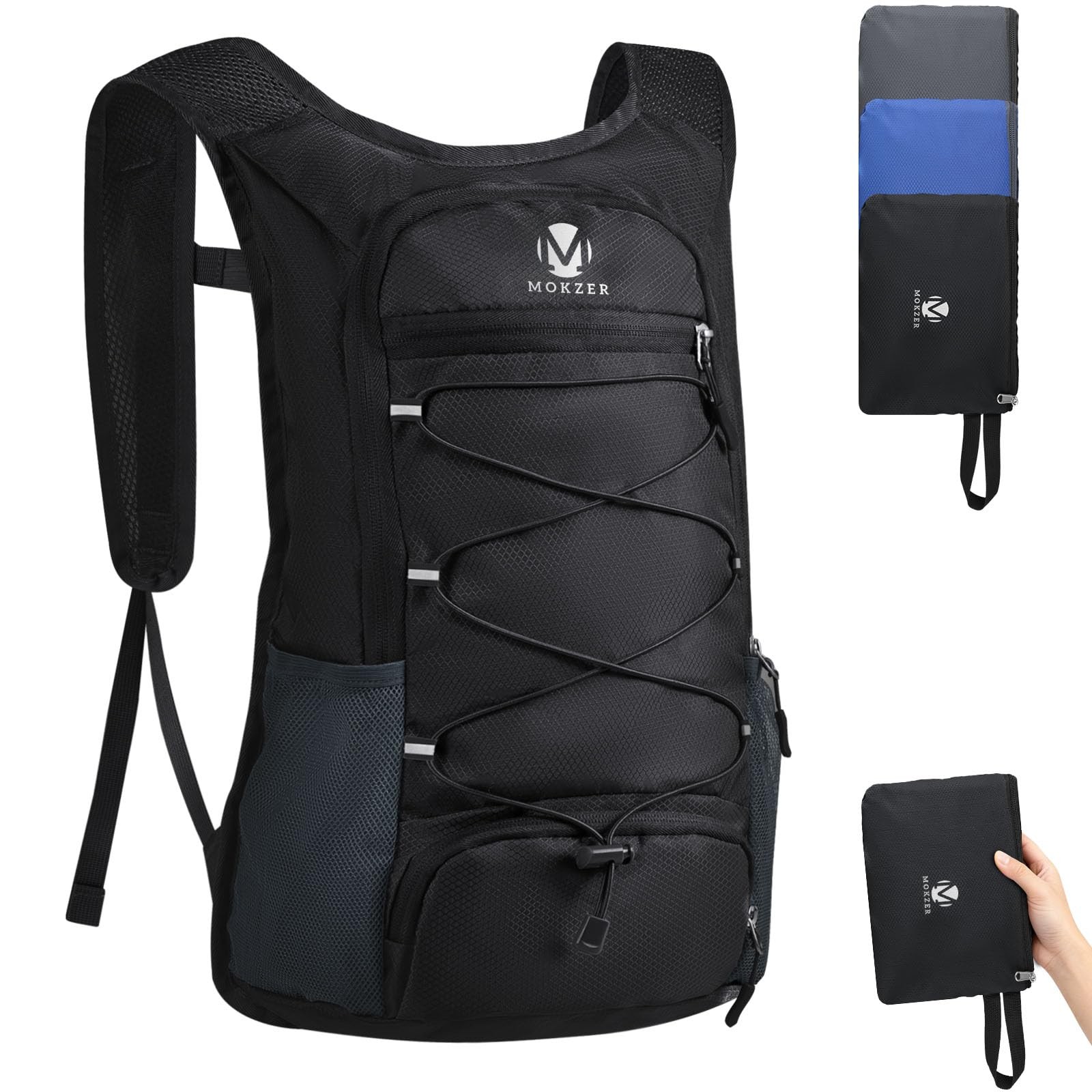15L Lightweight Foldable Backpack Water Resistant Packable Daypack for Travel...