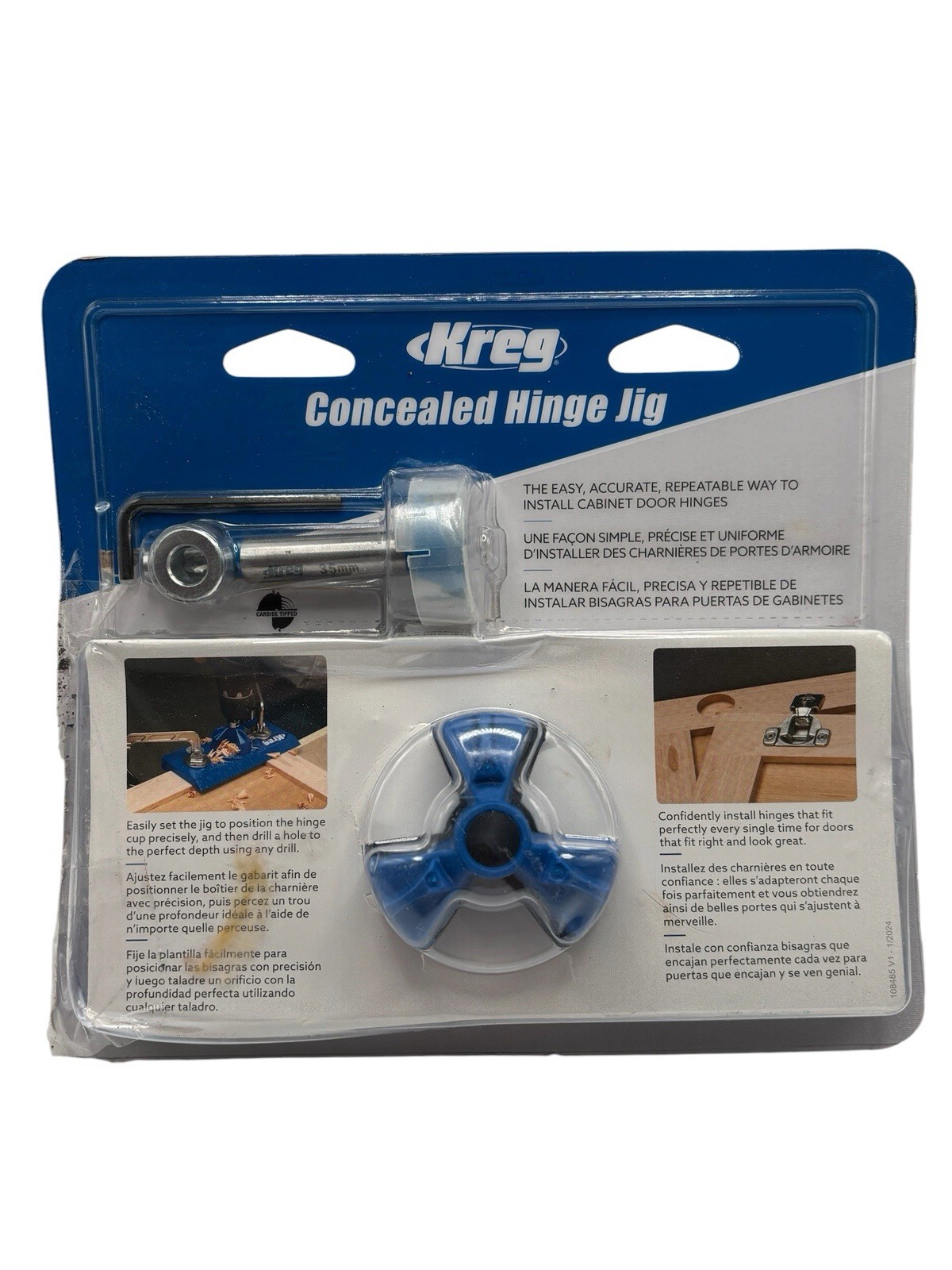 Kreg KHI-HINGE Concealed Hinge Jig 35mm Cup Drilling
