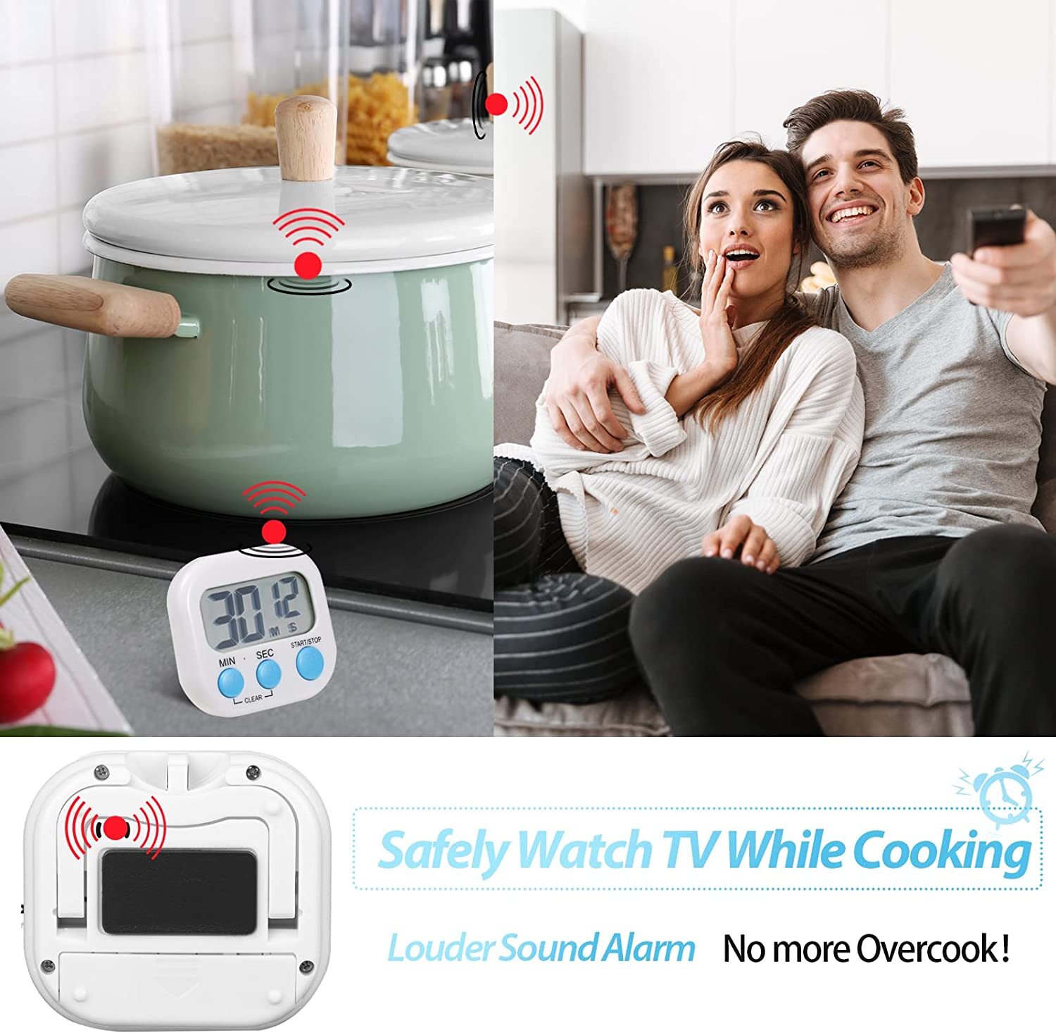 Digital Kitchen Timer Magnetic Countdown Timer Multifunctional positive Teacher