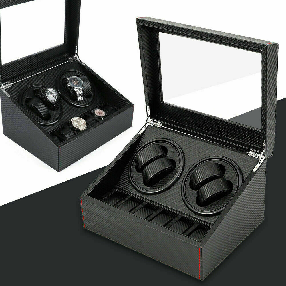 4+6 Automatic Rotation Watch Winder Box Storage Case Self Winding Display Box