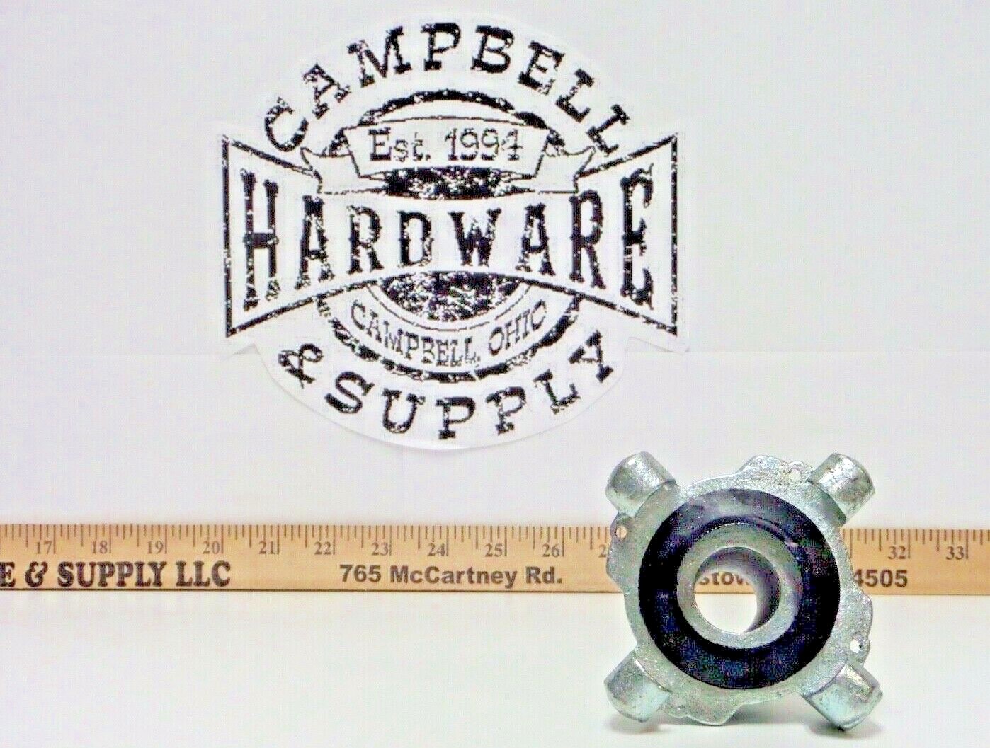 1-1/4" Global Air Hose Fitting, 4 Lug Steel Crows Foot Barb Compressor Fitting