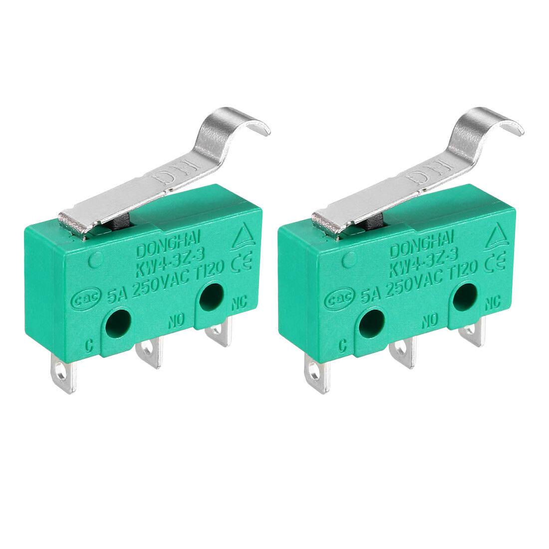 2pcs KW4-3Z-3 5A/250VAC Simulated R-Lever Type Micro Switches