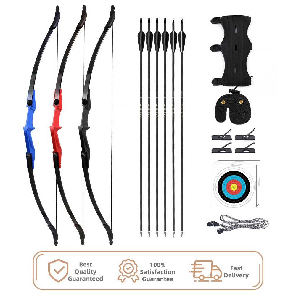 53 Inch Takedown Recurve Bow 20-40lb Left Right Hand Archery Kit with Arrows