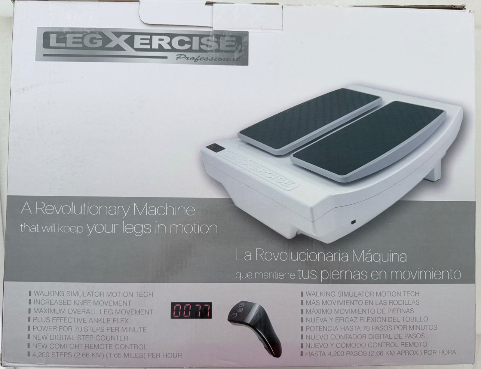 LegXercise Pro Motorized Leg Activator Machine With  Power Cord And Remote