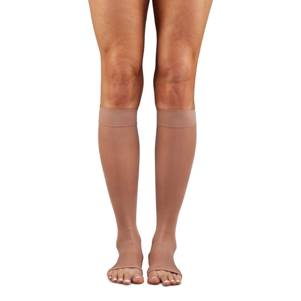 Dr. Comfort Anti-Embolism Knee-High, Open Toe, 18mmHg (Size: 2XL) Beige