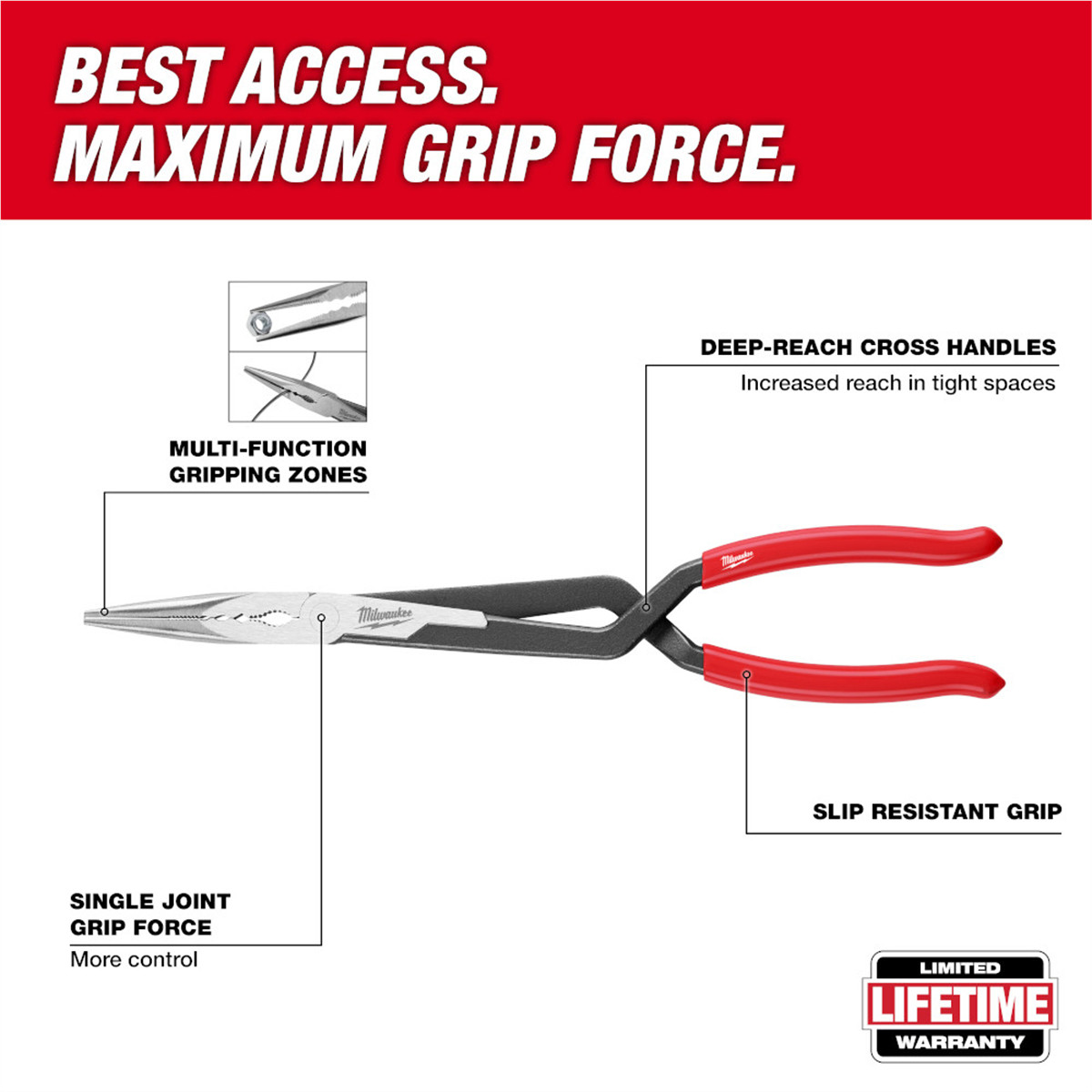 Milwaukee Tool 2PC Long Reach Pliers Set