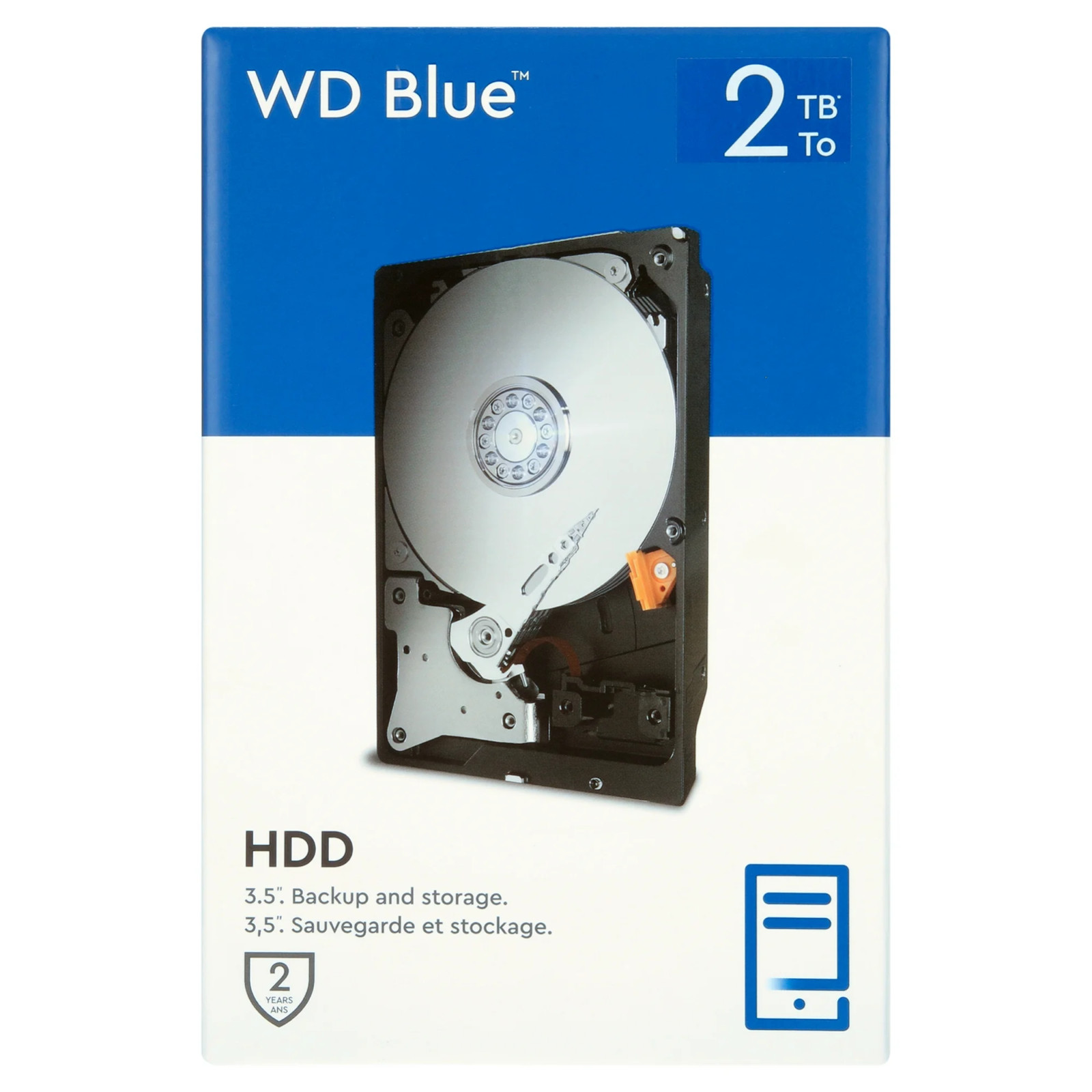 WD Blue 2TB 3.5" Desktop Internal Hard Drive - WDBH2D0020HNC-NRWM - Brand New