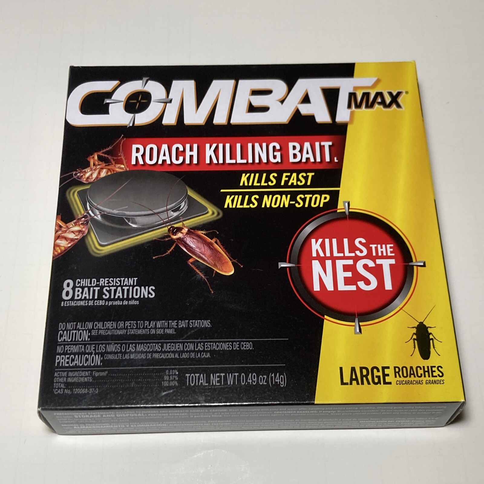 (SEALED) Combat Max Roach Killing Bait- 8 Bait Stations