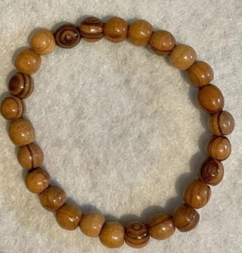 Handmade Fashion Wood 8mm Bead Stretch Bracelet Unisex