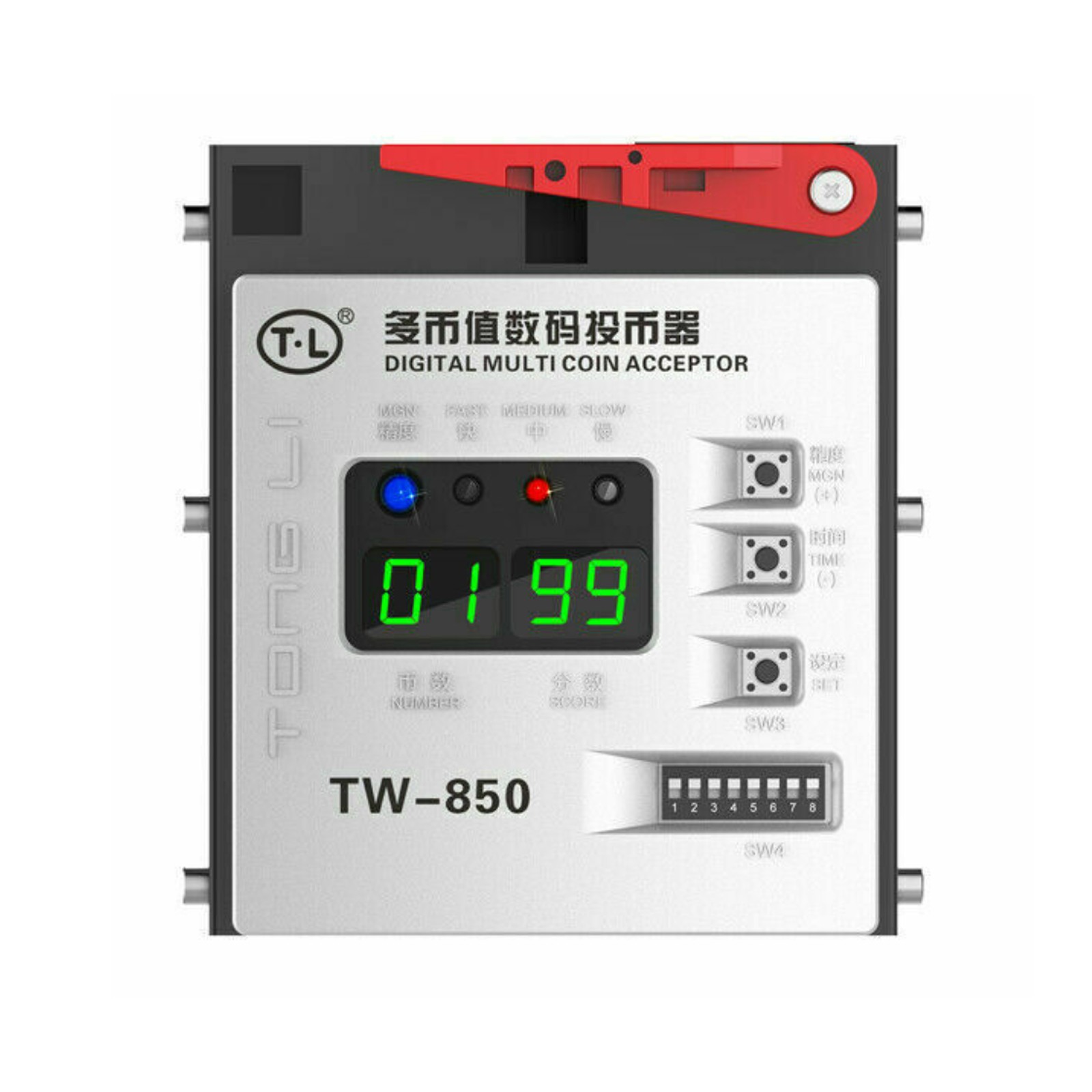 TW-850 Top Entry Multi Digital Coin Acceptor Coin Selector for Vending Machine J
