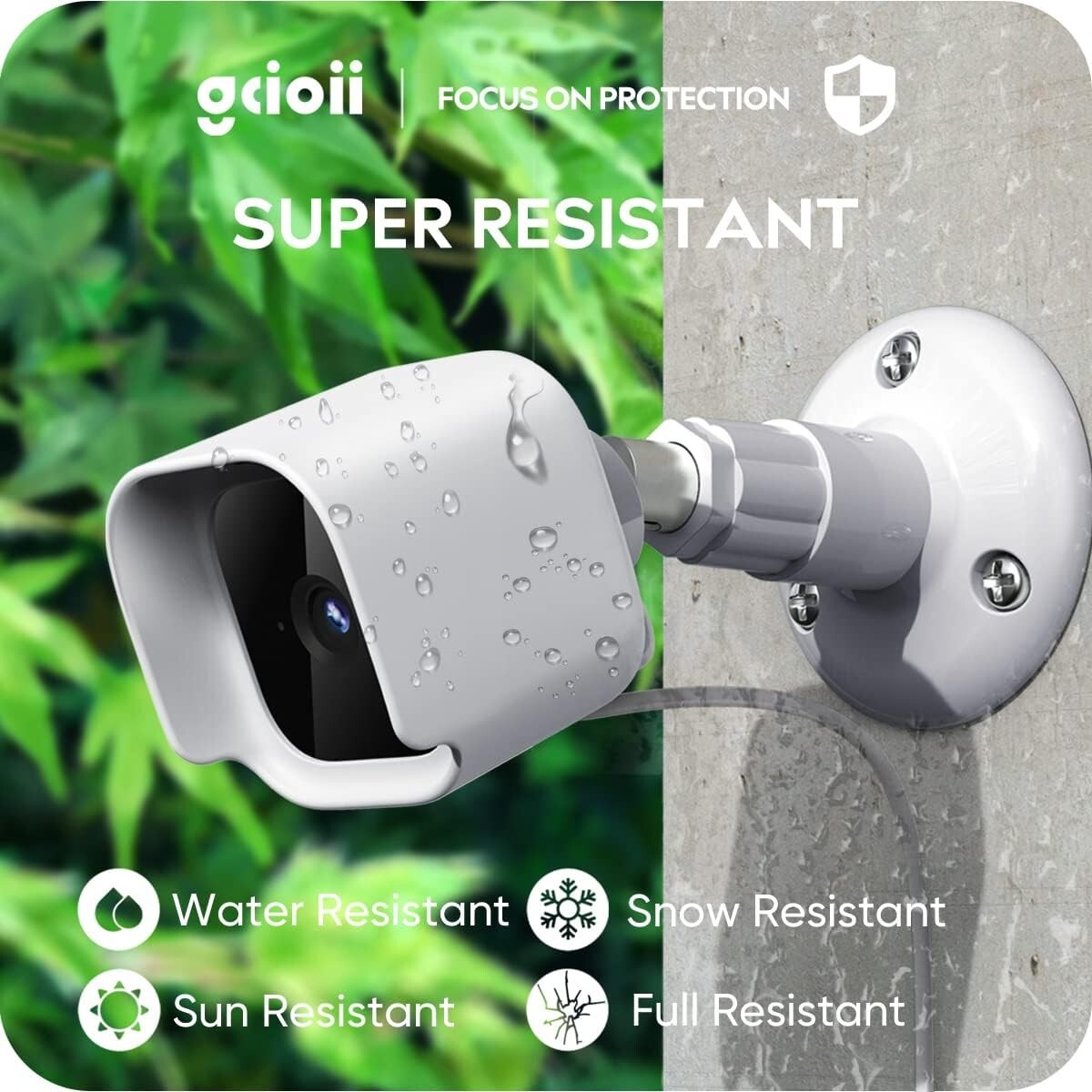 Blink Mini Wall Mount Bracket with Protective Case，Weather Proof 360 Degree P...