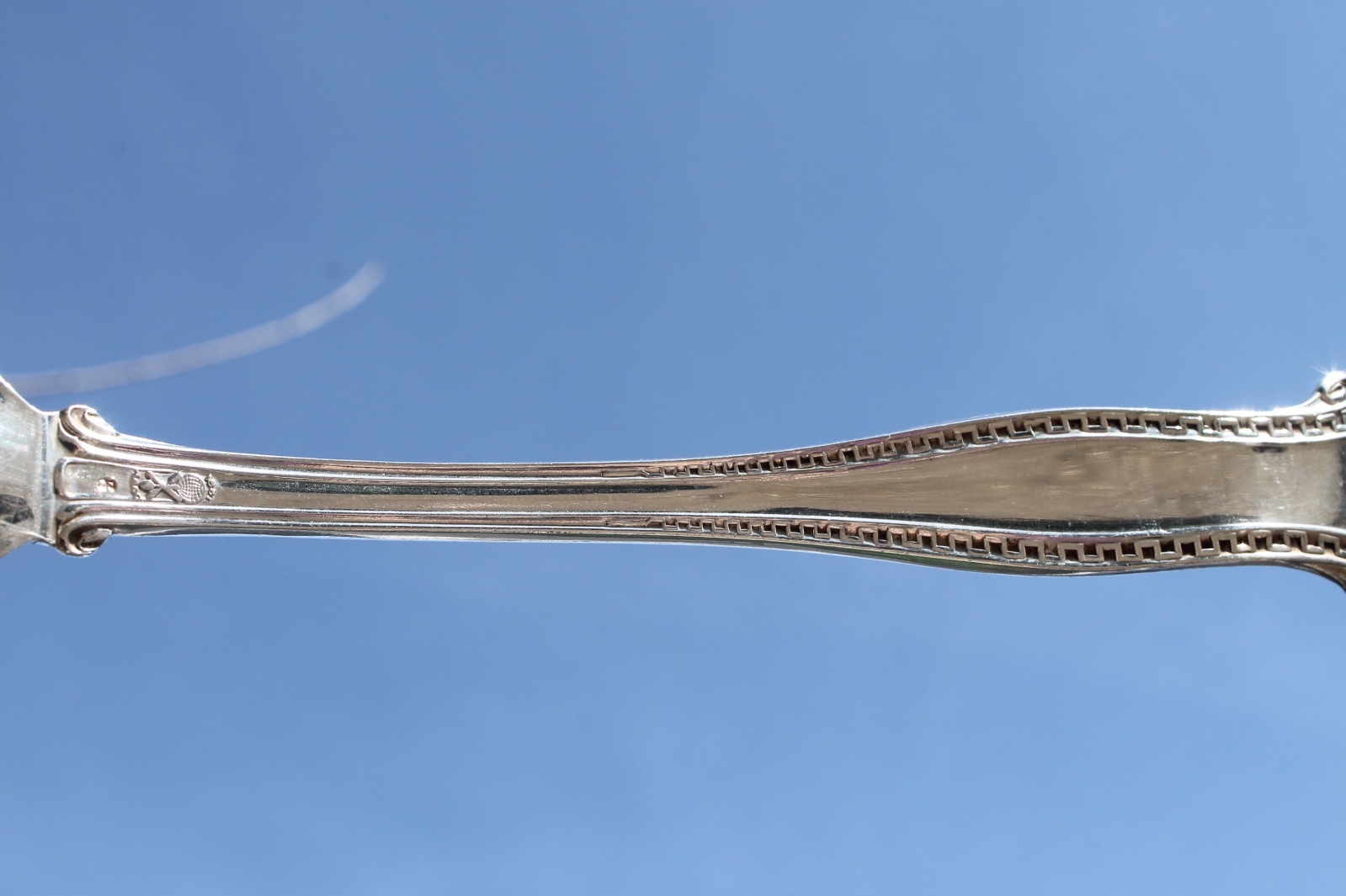 Silverplate Serving Spoon Ornate with Engraving