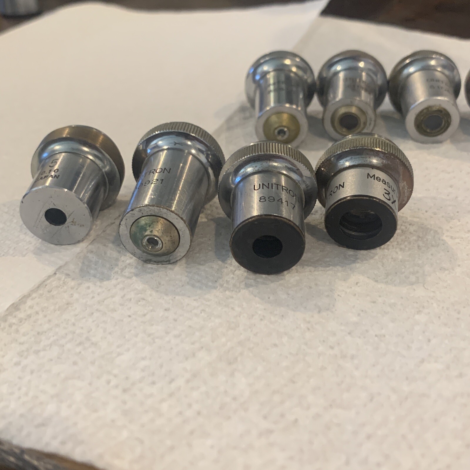 LOT OF 8 UNITRON Objectives