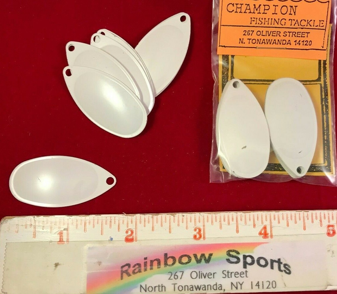 FRENCH Style SPINNER BLADES  Painted WHITE (approx 1 5/8" long) 20pk.