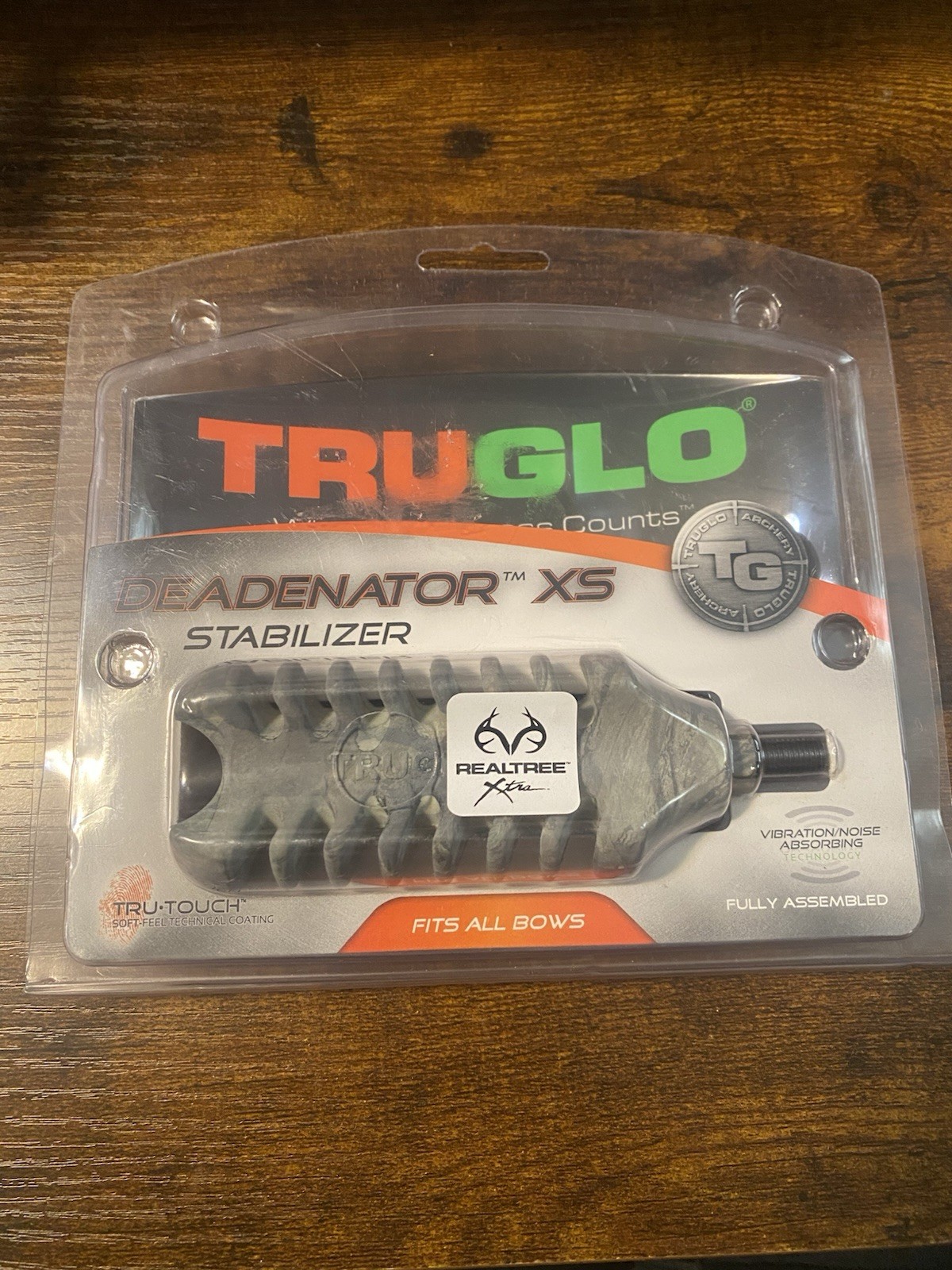 NEW, TRUGLO Deadenator XS Bow Stabilizer - Realtree Xtra Camo Black - 4.6", 4 oz