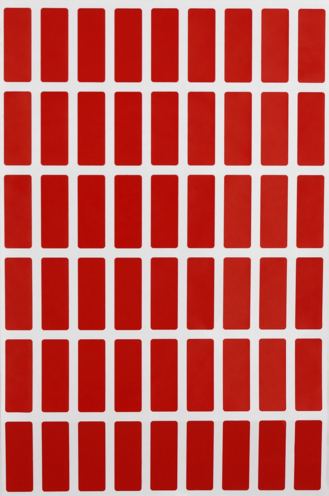 Rectangle Stickers Colored Labels Various Sizes (1" x 3/8" - 4" x 2") 15 Sheets