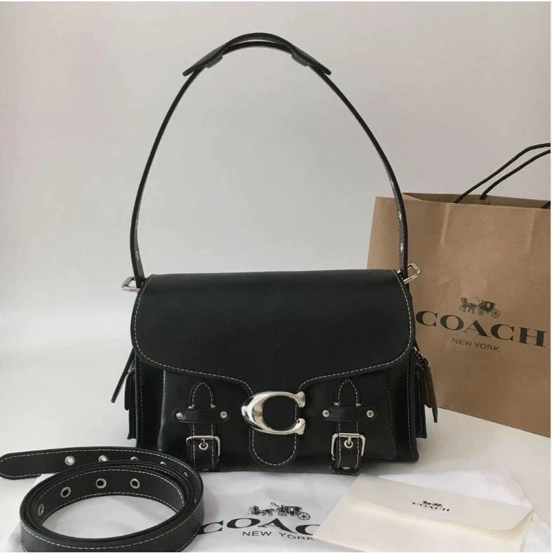 COACH CT721 Cargo Soft Tabby Shoulder Bag Black Crossbody Bag Brand New Outlet