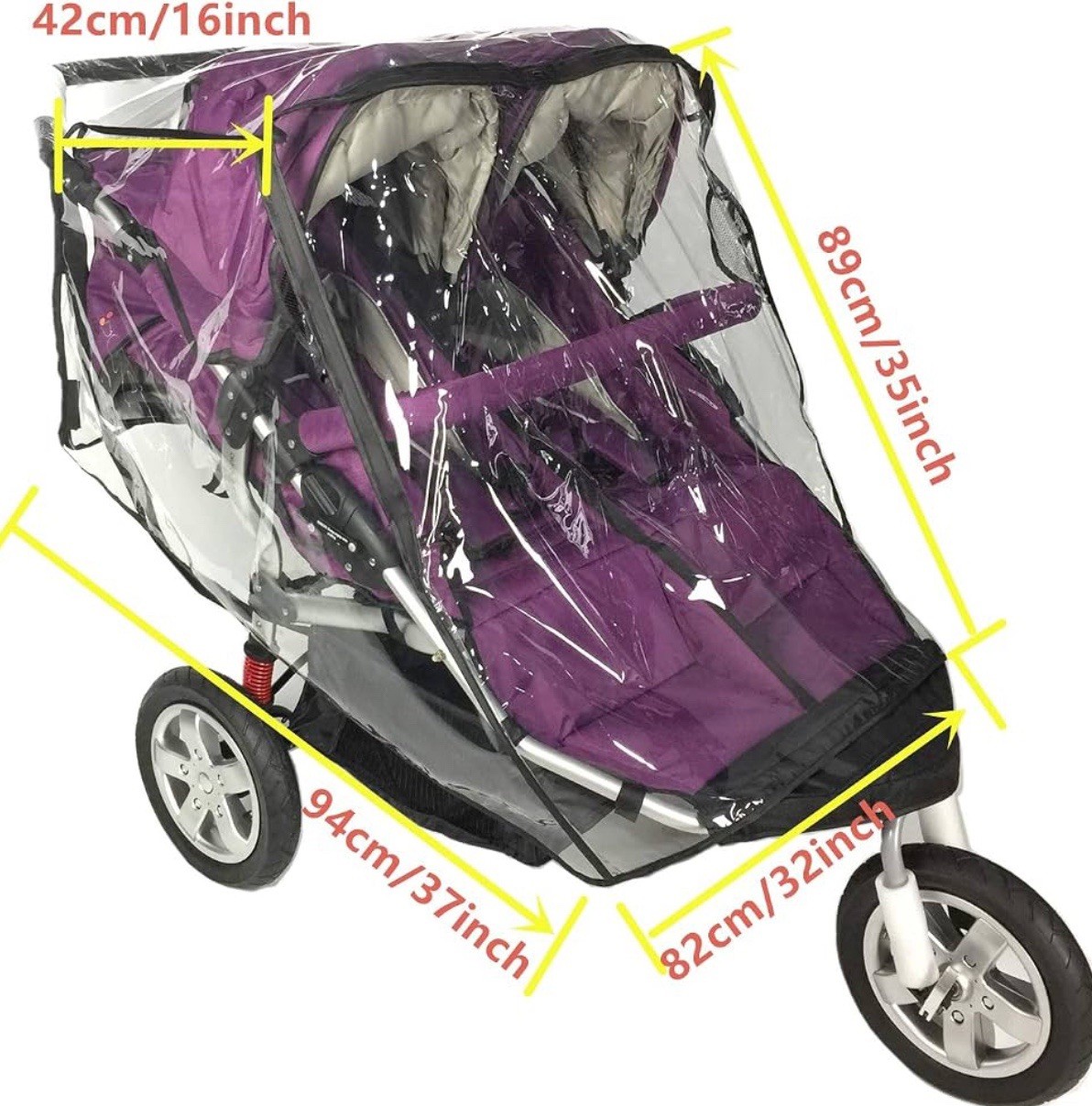 Rain Cover for Double Stroller