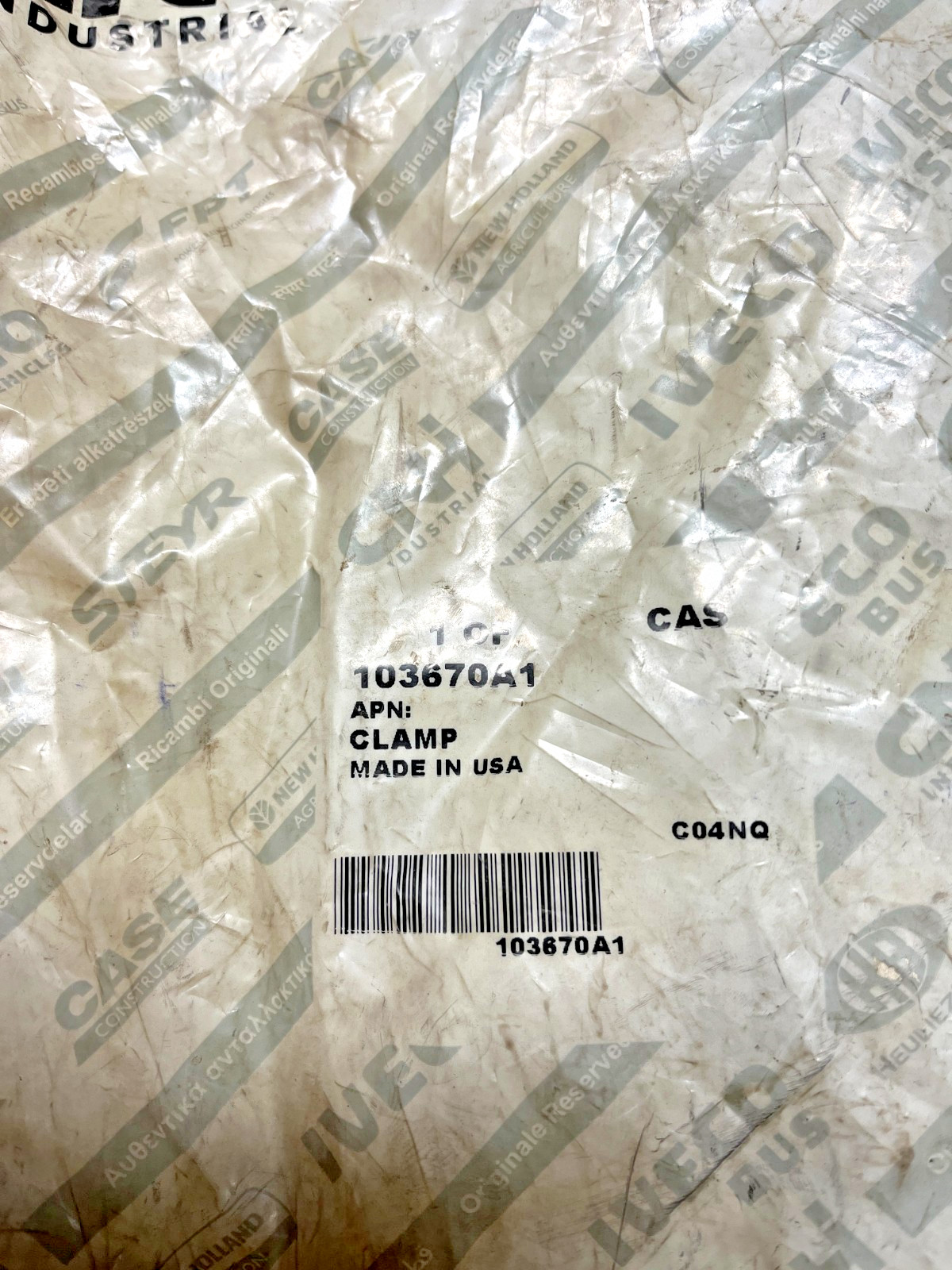 103670A1 Genuine OEM CNH Case HOSE CLAMP