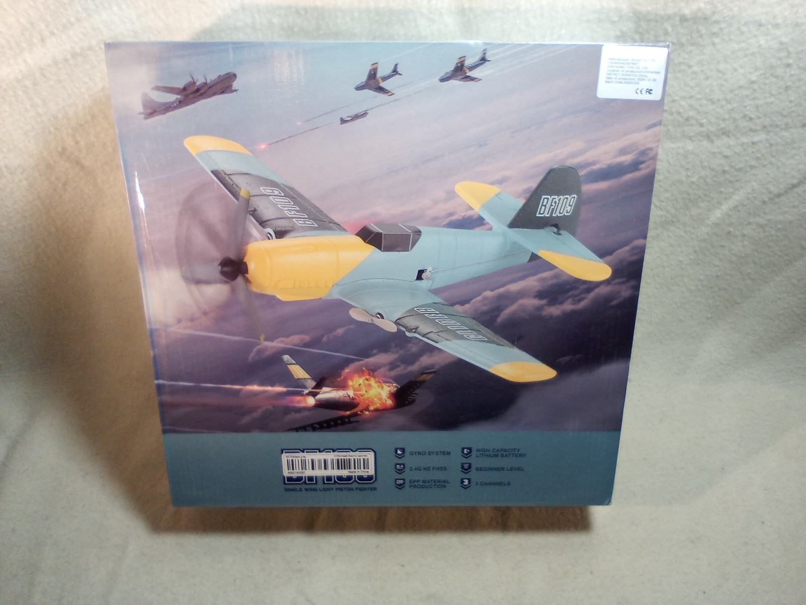 BF109 RC Airplane 2.4GHz 3CH Gyro Remote Control Fighter Plane NEW