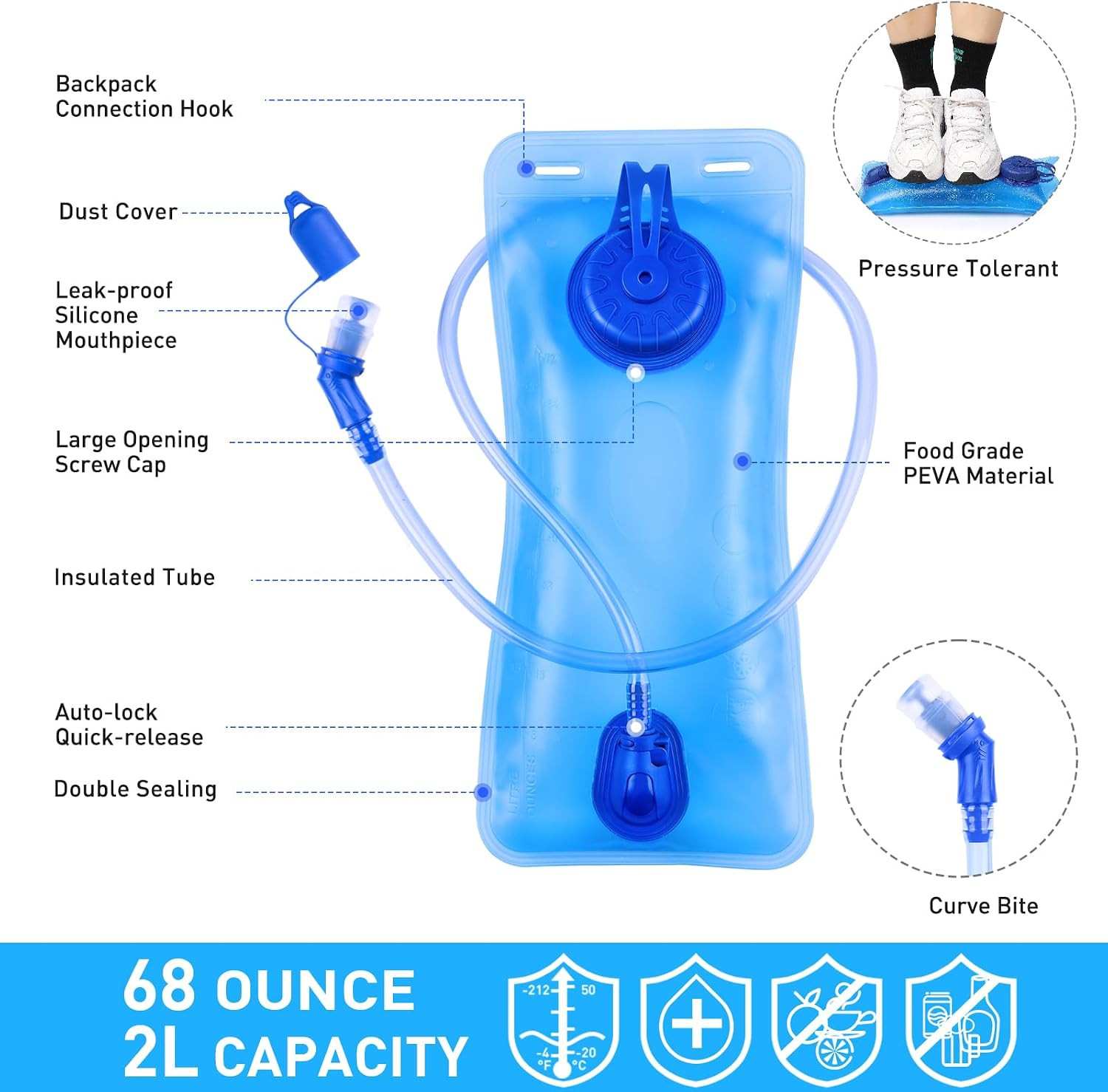 Rave Hydration Pack, Hydration Backpack with 2L Hydration Bladder, Festival E...