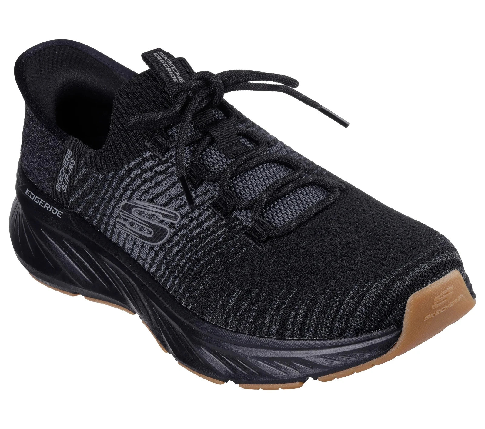 Black Slip Ins Skechers Shoes Men Hand Free Air Cool Memory Foam Comfort 232932