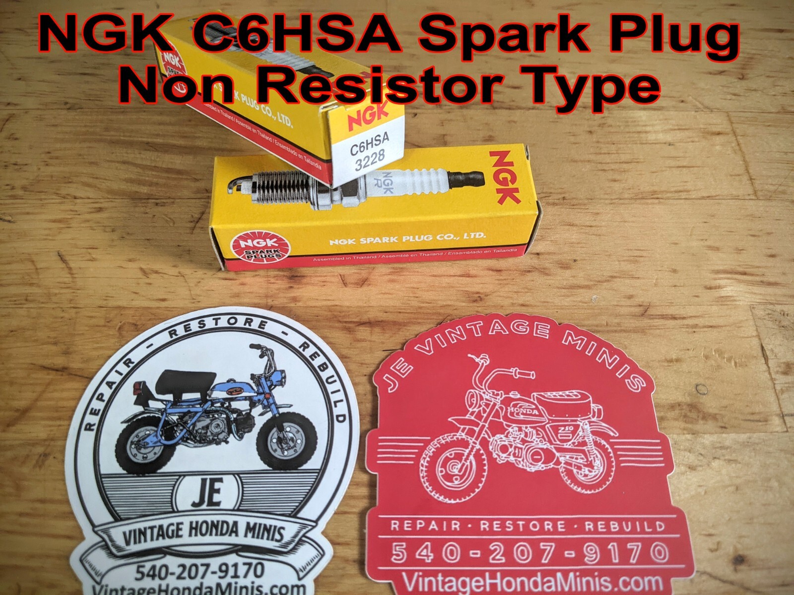 Spark Plug - NGK C6HSA 3228 Non Resistor - Honda Z50 Z50a Z50R Mini Trail