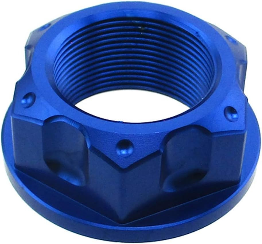 Durable Blue M22 Steering Stem Nut - Essential for Pit Dirt Bike Performance