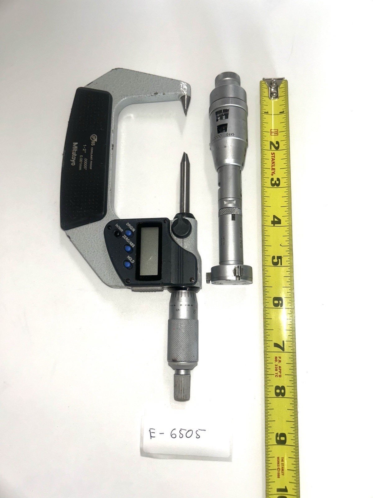 F-6805 Mitutoyo 1-2” IP65 Digital Point Micrometer 342-362-30 Coolant Proof
