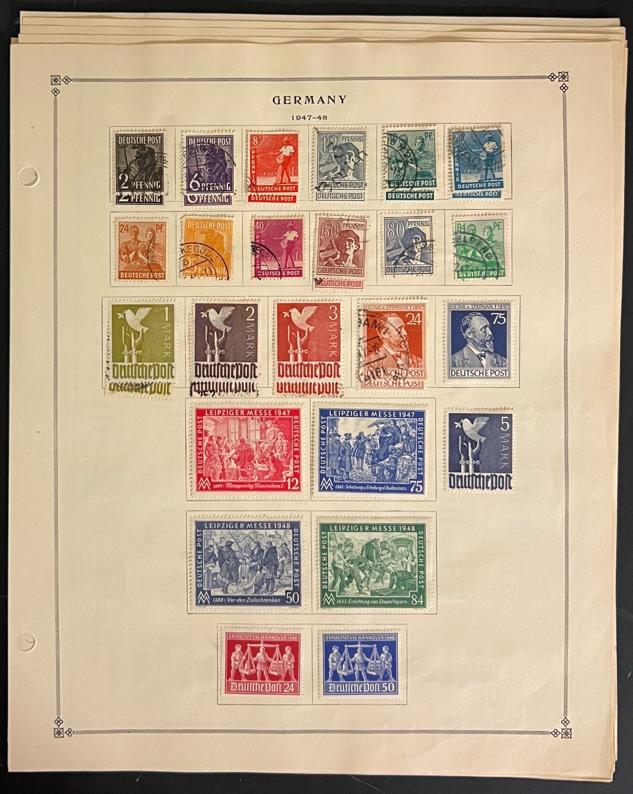 Germany, DDR, & German States Stamp Collection Album Pages Mint & Used ZAYIX