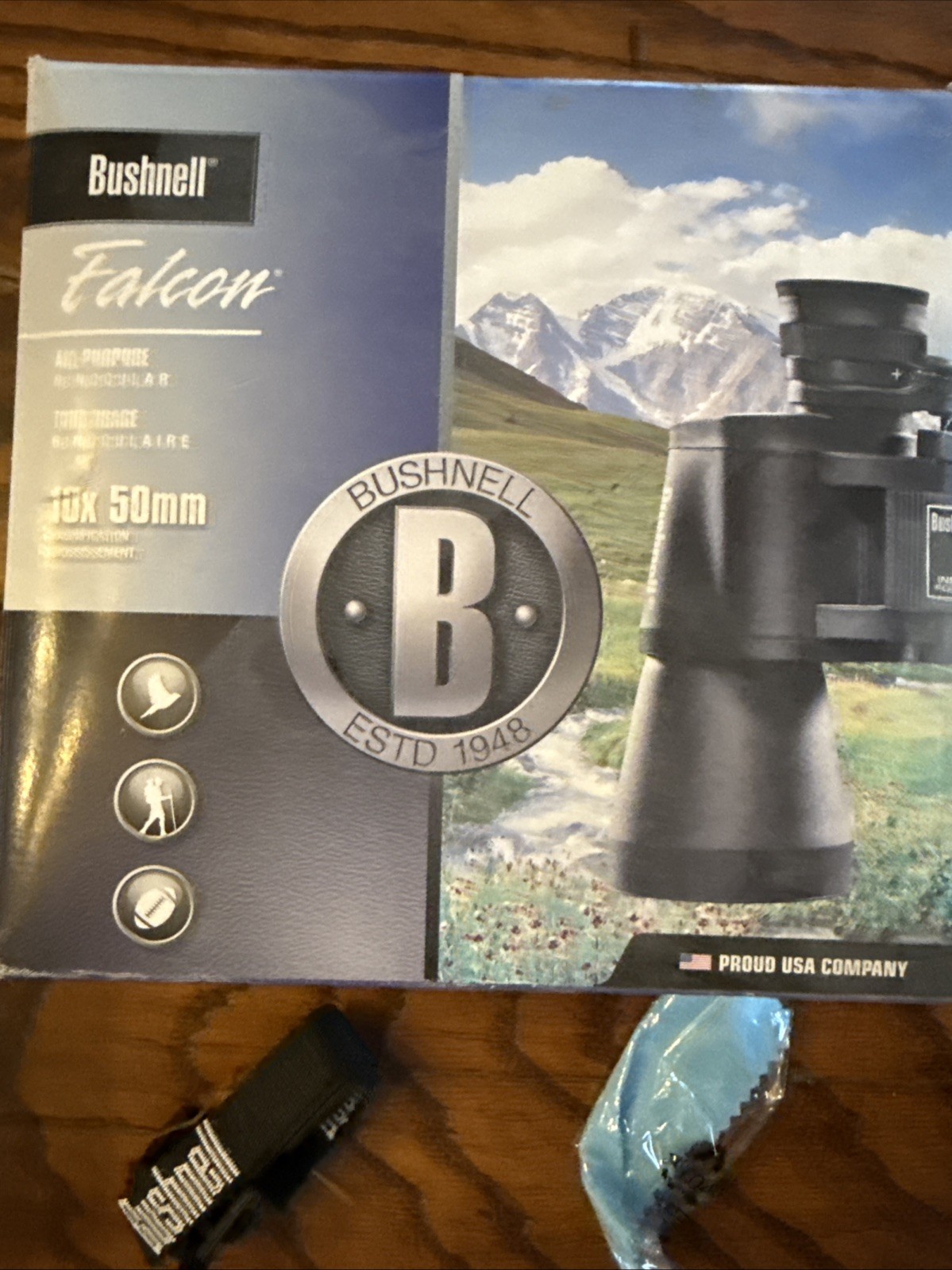 New Bushnell falcon 10x50mm All-Purpose Binoculars New. Open Box