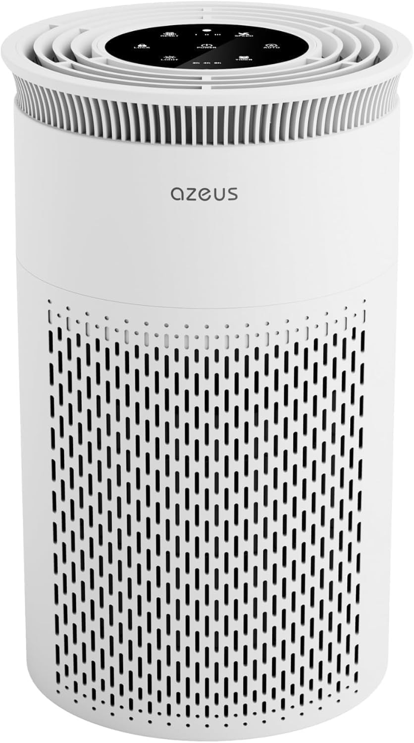 AZEUS Air Purifier for Home Pets Hair Dust in Bedroom up Top 843 Ft² H13 True