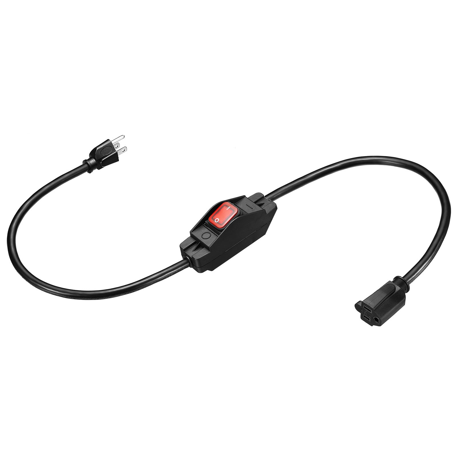3Ft Extension Cord with Waterproof Switch 1875W 14AWG Switchable Power Cord