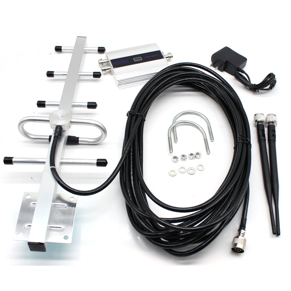GSM 900MHZ Mobile Phone Signal Amplifier Repeater Network Booster +Yagi Antenna