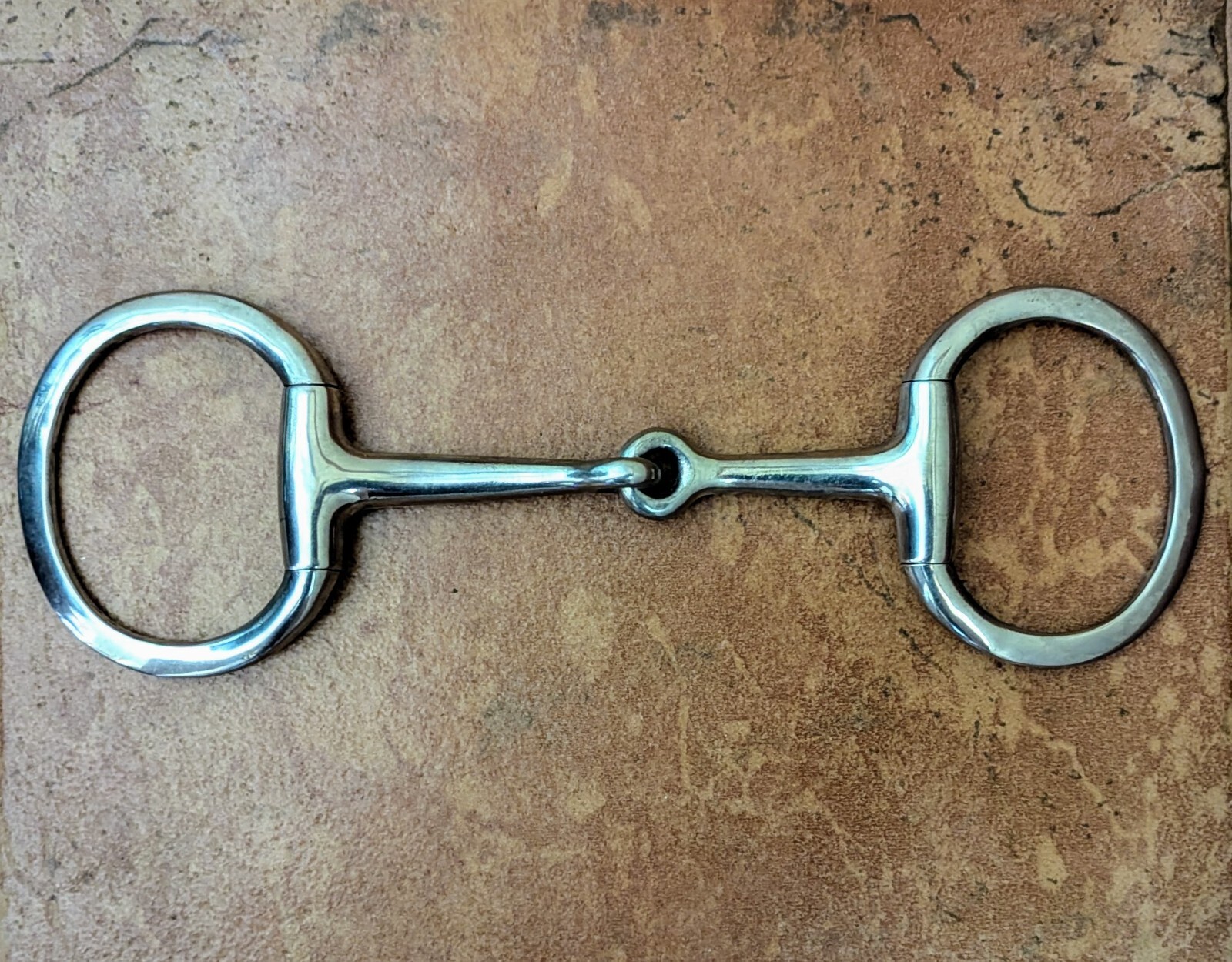 Eggbutt Snaffle Bit Stainless Steel Flat Ring  -  5 1/2"