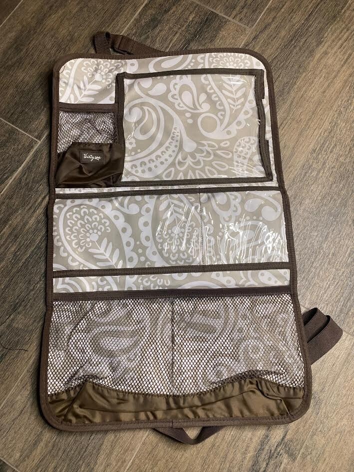 Thirty One Hang-Up Activity Organizer Taupe Playful Parade For Home/Car