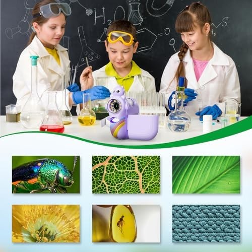 Microscope for Kids, 2.0 Inch Digital Microscope with 1000X Magnification, Ha...