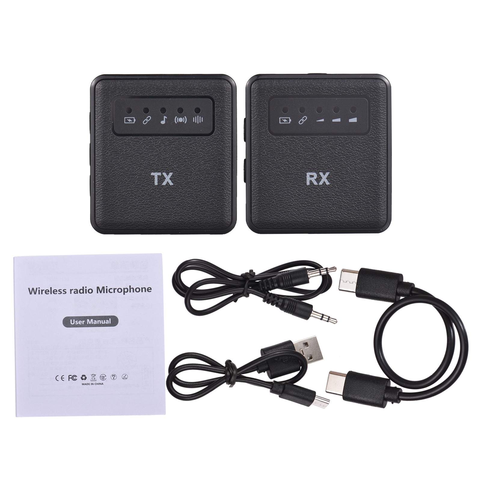 2.4G Wireless Collar Clip Microphone Clip-on Microphone Mic Transmitter CQCM